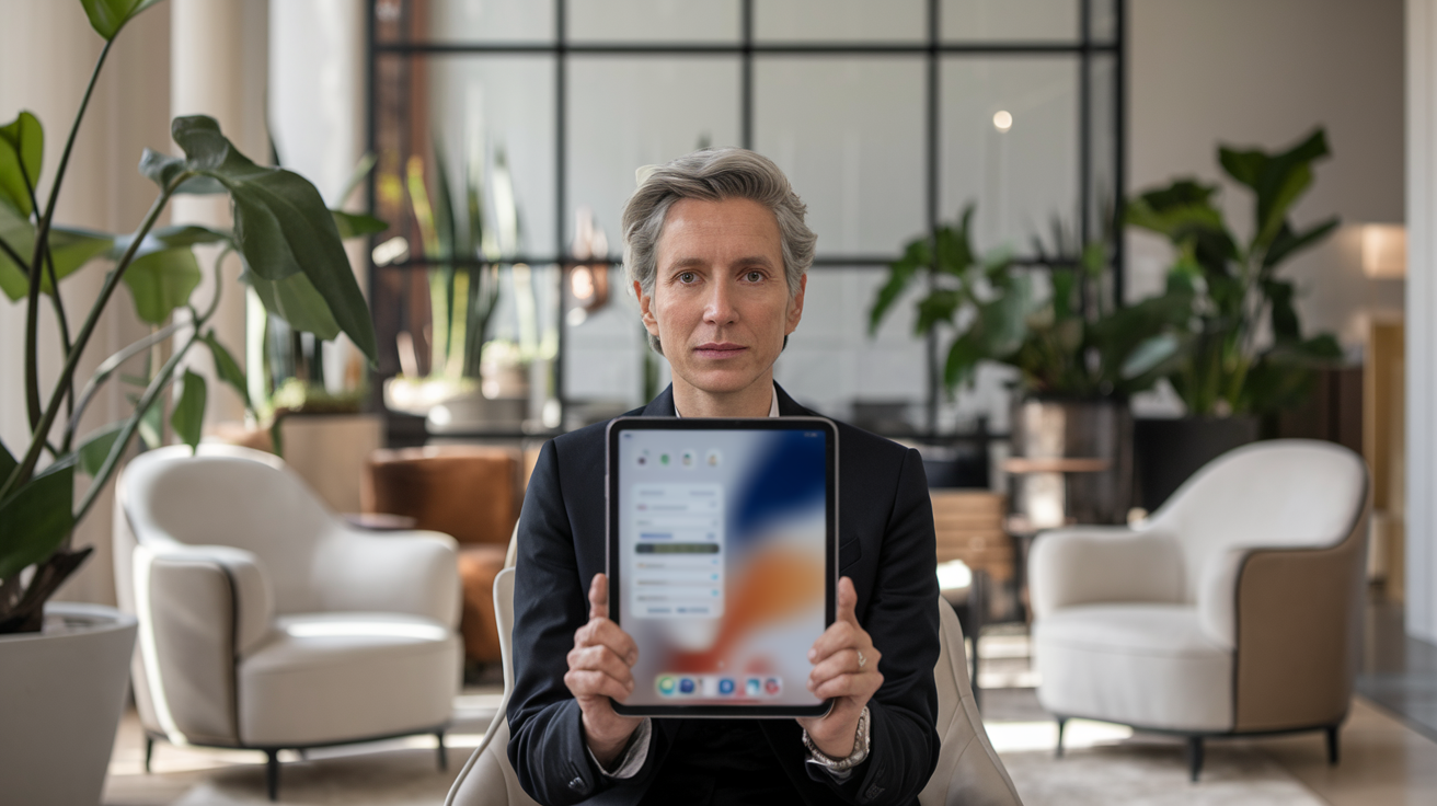 personne-tablette-salon-moderne-lumineux