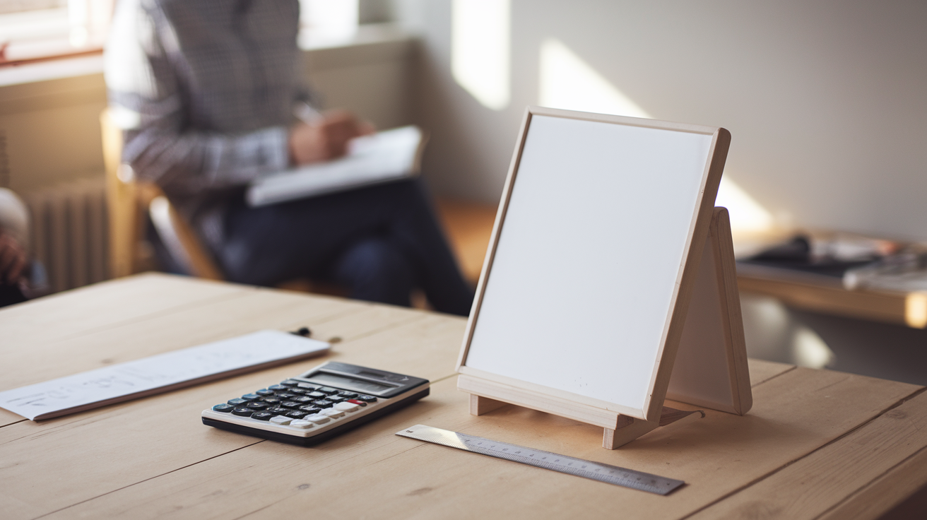 tableau-calculatrice-regle-bureau-notes