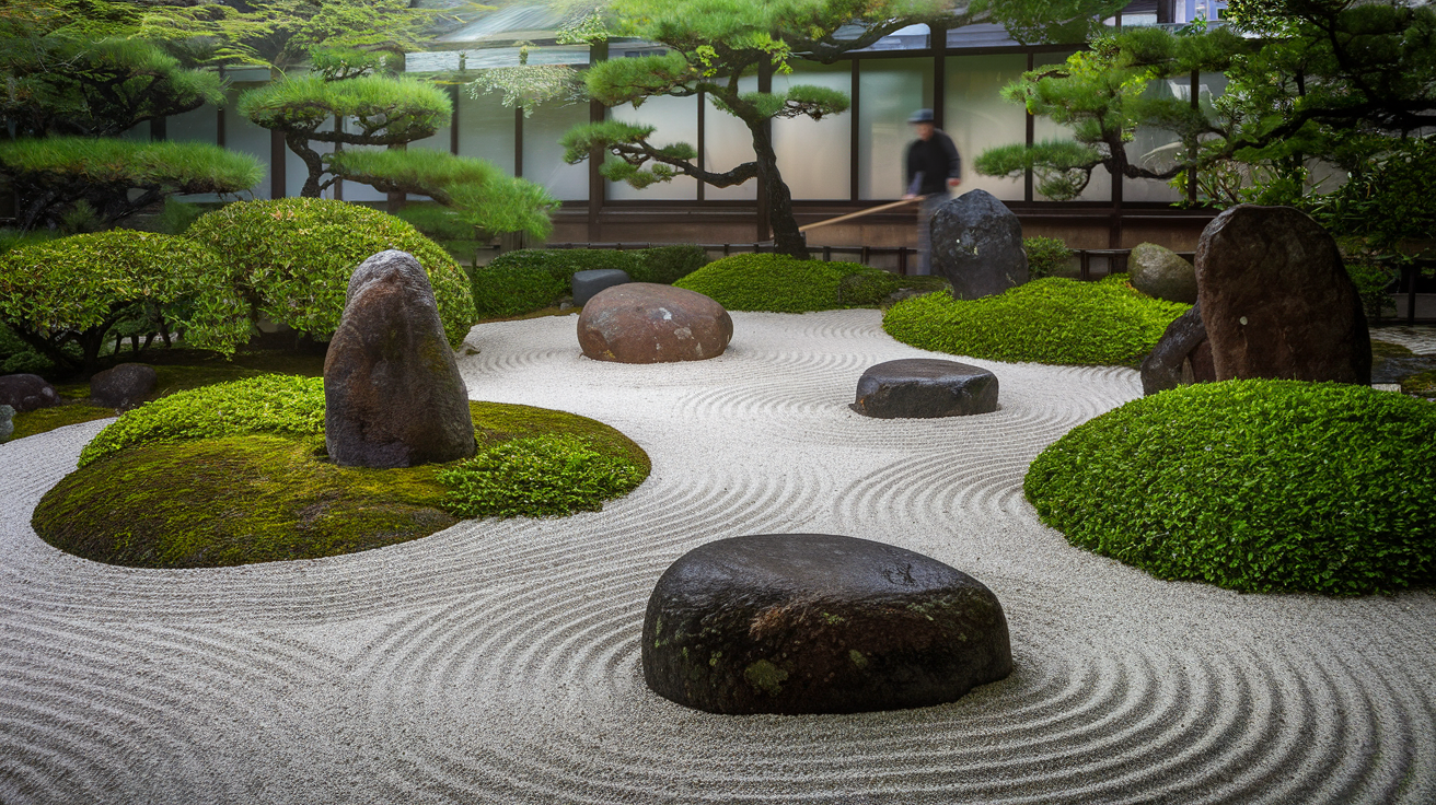 jardin-zen-pierres-sable-plantes