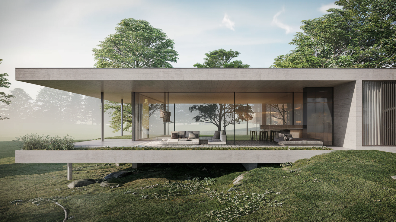 maison-moderne-toit-beton-architecture