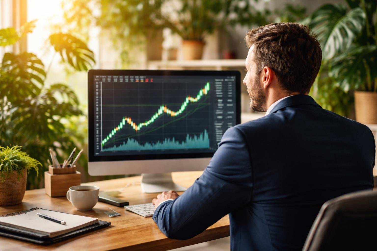 investisseur-ordinateur-graphiques-financiers-plantes