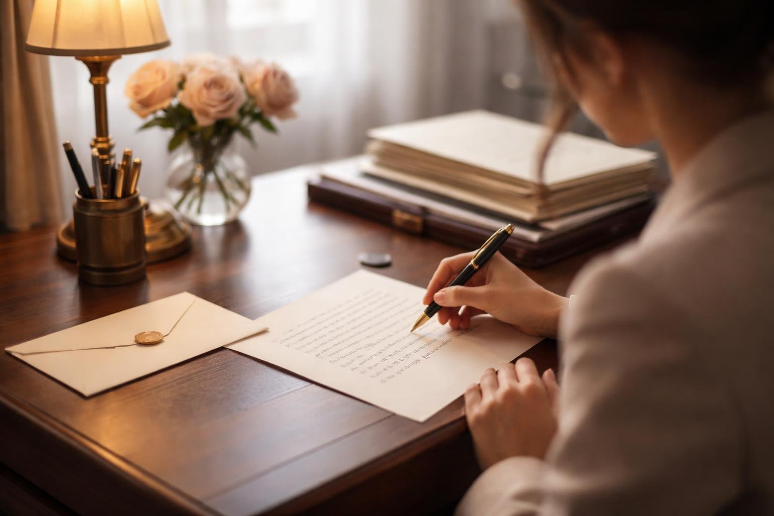 bureau-elegant-ecriture-lettre-matin